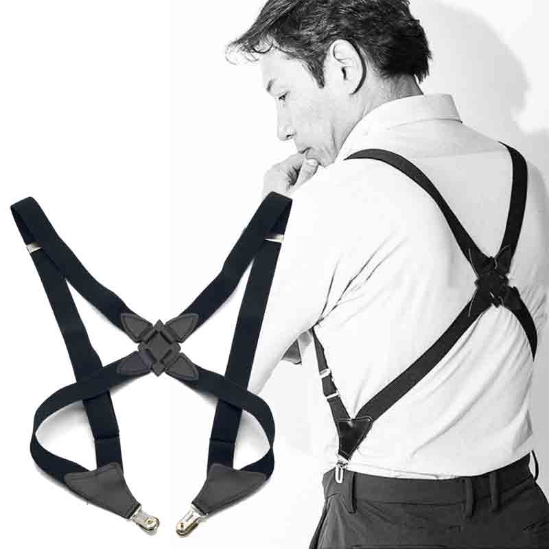 Nuevos Tirantes para Hombre Tirantes Ajustables Espalda en X Pinza para Camisa Cinturón Elástico de Tirantes Tirantes para Pantalones Correa para el Hombro para Hombres Mujeres