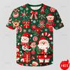 Ny Mode 3D Print Glædelig Jul T-shirt Til Mænd Afslappet Kortærmet T-shirts Unisex Jul Grafiske T-shirts Herretøj Tee