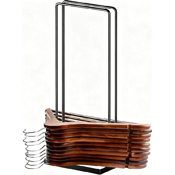 Hanger Organizer Stacker Clothes Hanger Holder for Closet Laundry Room Hangars Stacker Hold up 110 Wire Hangers for Storage Organizer Hanger Rack 1 Pack чёрный 5150₽