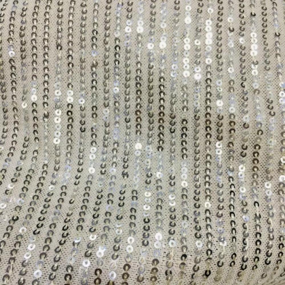 

DIY 3mm Shinny Fabric Mesh Sequins Sewing Material Elastic Vertical Dress Apparel Clothing Tablecloths Headwear Ornaments