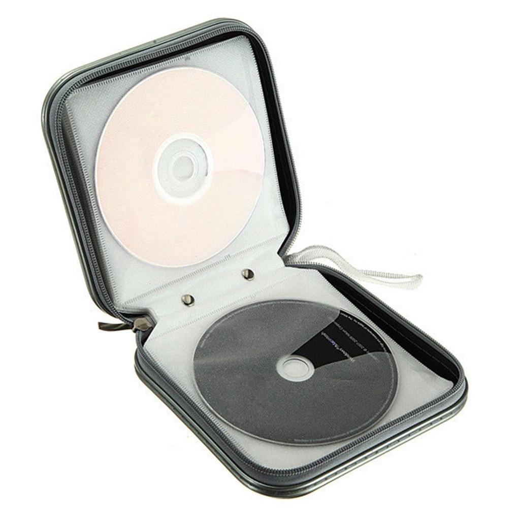 CD Bag 40 Disc Double-sided CD DVD Storage Case Organizer Holder Hard Wallet Black