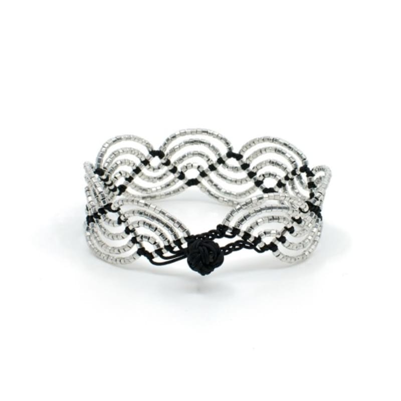 

MORO JEWELLERY LUX Bracdelet, Black & Platinum XS