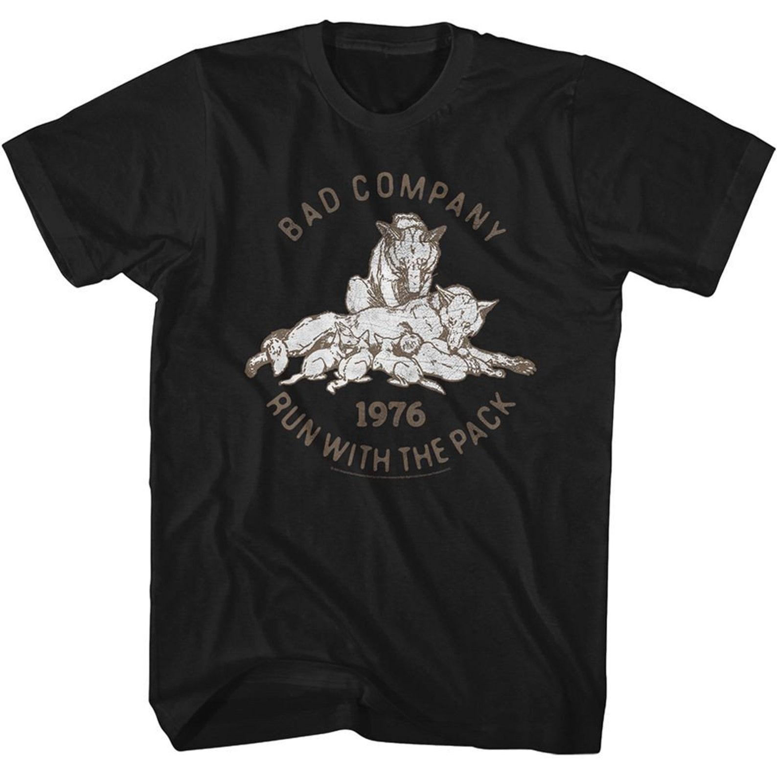 Bad Company Run With The Pack Черная взрослая футболка S