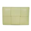 Used 11897 Cassette Credit Card Holder 651401 VCQC4 9412 7946 RFID Maxi Intrecciato Lemon Washed Unisex from Japan