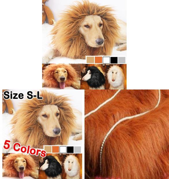 Jungle King Pet Costume Lion Hat With Faux Fur For Small Dogs
