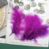 50Pcsdiy Color Feather Full Fleece Turkey Feather Clothing Antique Headdress Pet Toy Handicraft Decoration