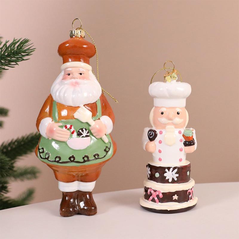 Christmas hot-selling donut decoration pendant Christmas holiday atmosphere decoration small pendant alkaline water bread decoration props