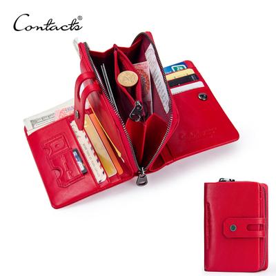 CONTACT'S portefeuille femme cuir véritable porte monnaie porte carte femme