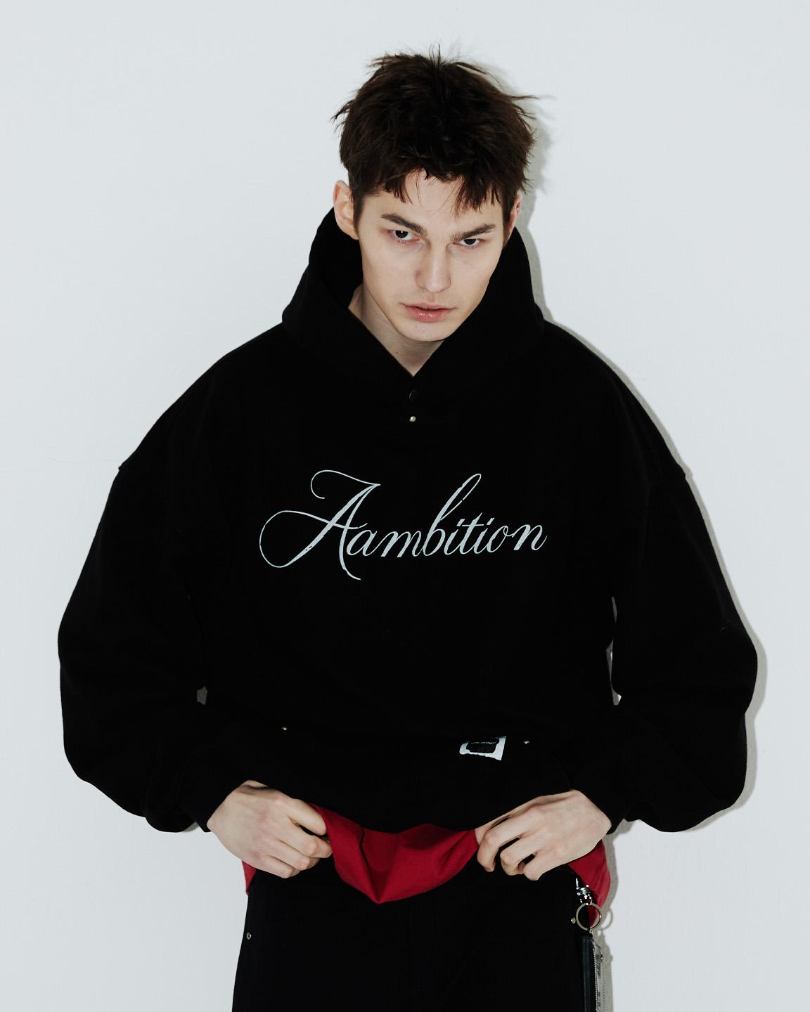 Ambition Signature Lettering Hoodie (Onyx-Black) Black/2(L)