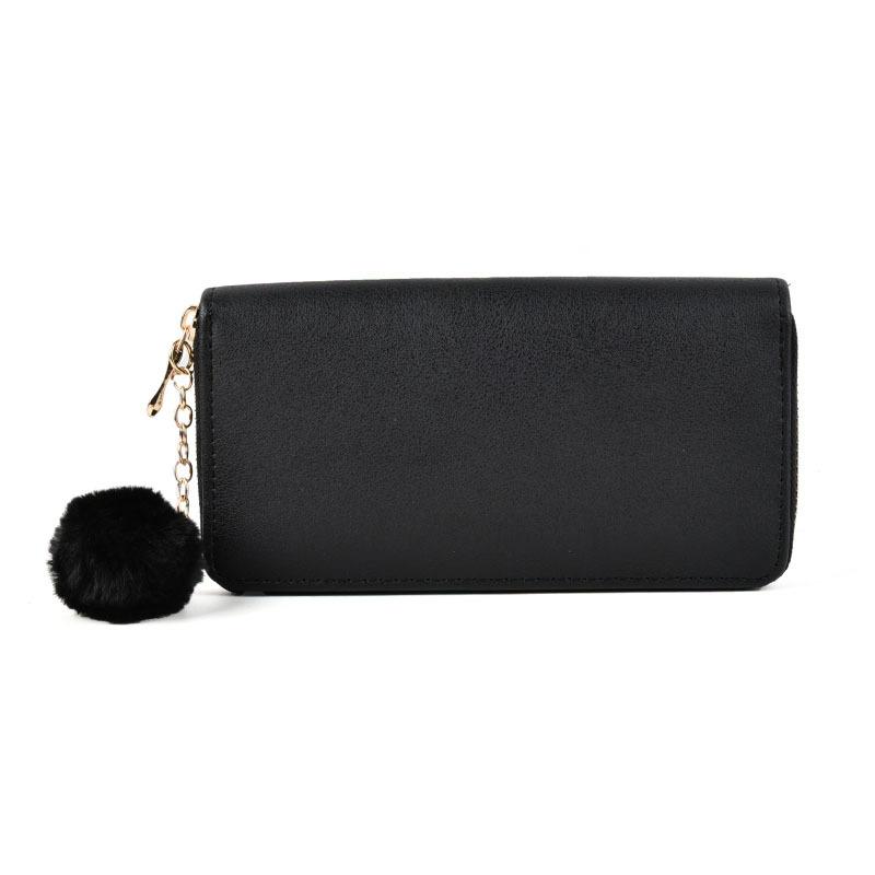 Autumn and winter candy color long wallet, solid color women's wallet card bag wallet
