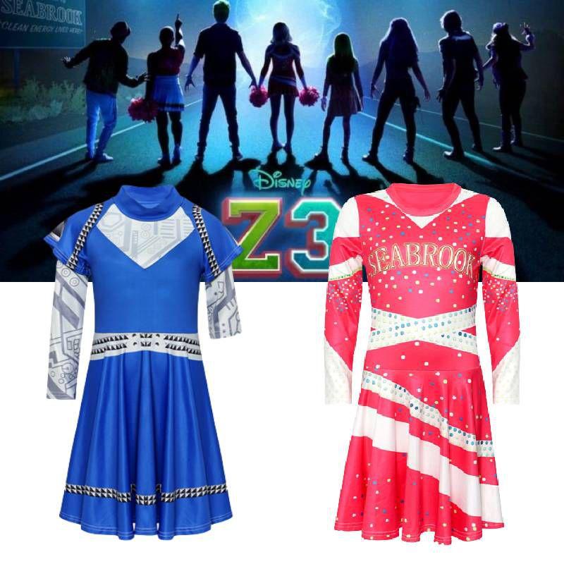3 Zombie Halloween Addison Cheerleading Costume Childrens Cosplay Dress