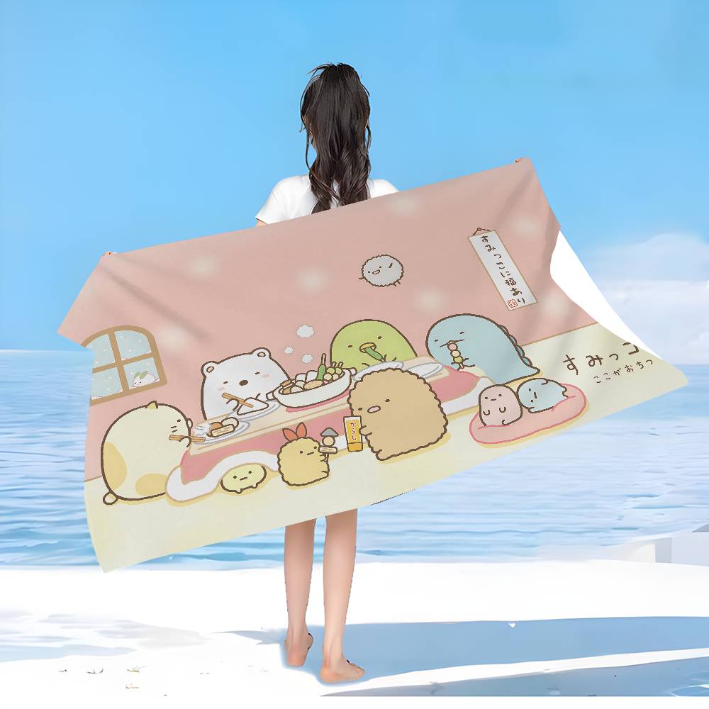 

Classic Cartoon S-Sumikkogurashi Bath Towel Microfiber Soft Water Absorbing Breathable For Girl Kids Decorative Cartoon Towel W40*H60(CM)