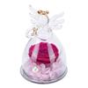 Eternal Flower in Glass Dome for Women Forever Real Preserved Rose for Valentine Anniversary Birthday Gift Purple