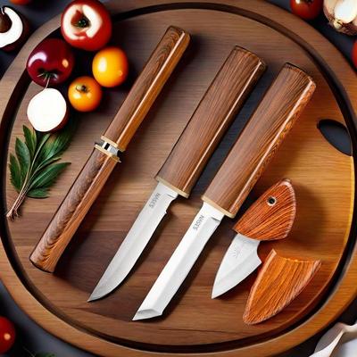 Coltello da frutta in acciaio inossidabile con manico in plastica Coltello per disossare Mannaia da macellaio Affettatrice per verdure