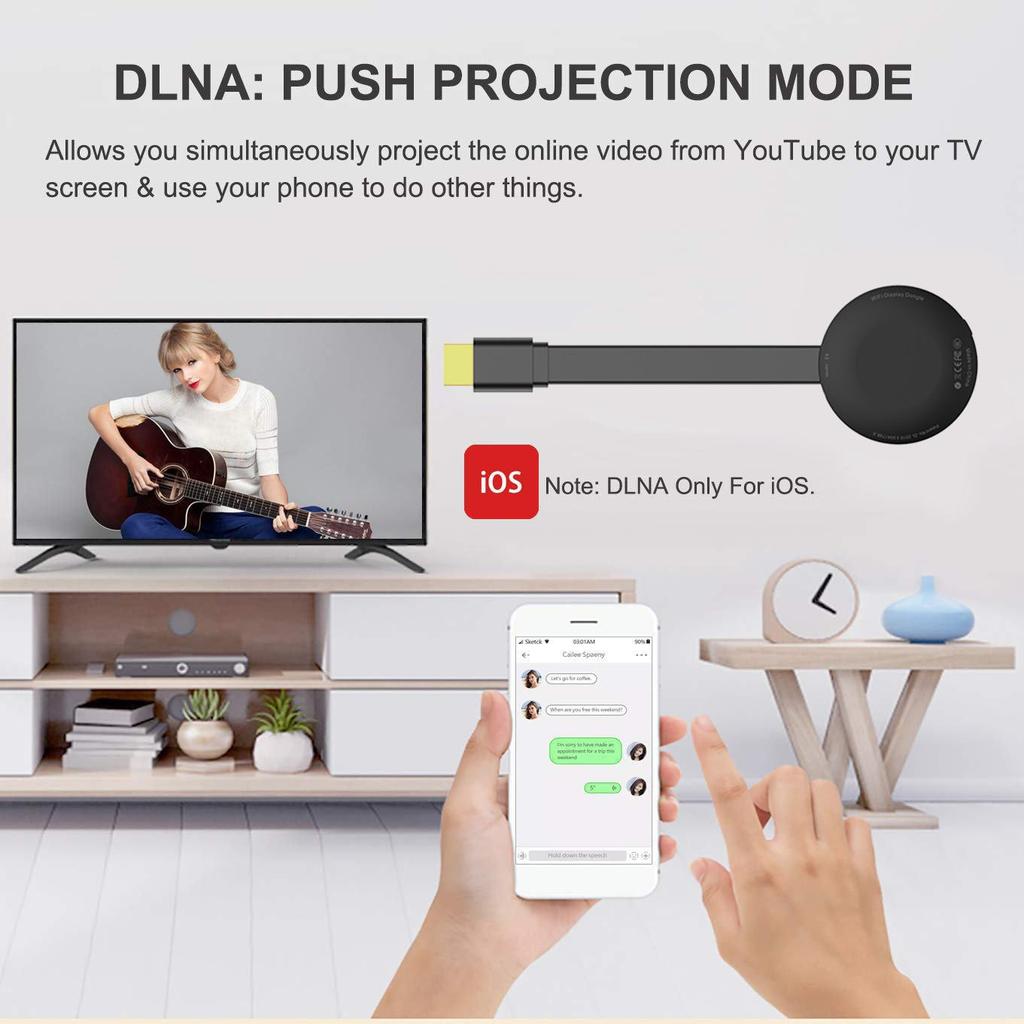 HaoMing Wireless 4K WiFi Display Dongle Adapter Ultra 4K TV Stick Any Cast 4K WiFi Dongle Mirror With TV Screen HDTV Dongle