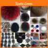 Women Raccoon Diy Fur Pom Poms Ball For Knitting Beanie Accessories Hats