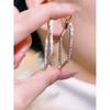 925 Silver Needle Exaggerated Diamond Geometric Diamond Ear Ring Fashion Beautiful Circle Large Earrings Eardrop Earring Stud Earrings for Women