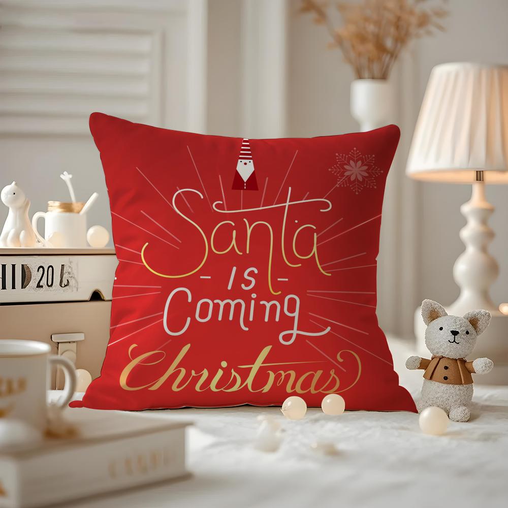 Christmas Tree Cushion Cover Pattern Printed Pillowcase For Living Room Sofa Cushion Cover & Bedroom Decor