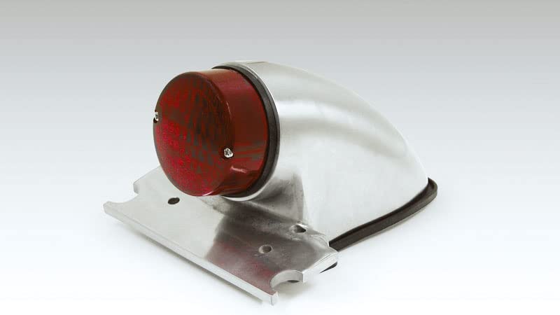 Kijima Motorcycle Parts Sparto Style Tail Lamp G18 12V23/8W Universal Polished 218-3008