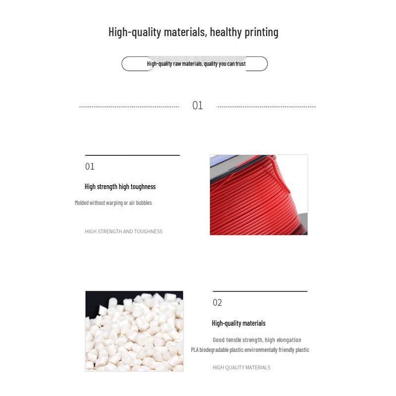 Zhilingmei PLA+ 1,75mm 3D-Druckerfilament CN-Stecker (Adapter enthalten)