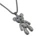 Titanium Steel Diamond-Encrusted Bear Necklace Hip-Hop Couple Alloy Pendant Pendant Personalized Men'S And Women'S Sweater Chain
