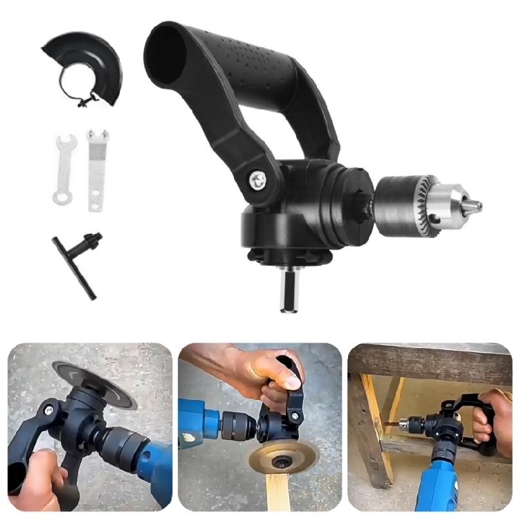 Kątowa nasadka do wiertarki 90-stopniowy uchwyt wiertarski z rękojeścią Bezprzewodowy kątowy adapter do wiertarki Przedłużenie