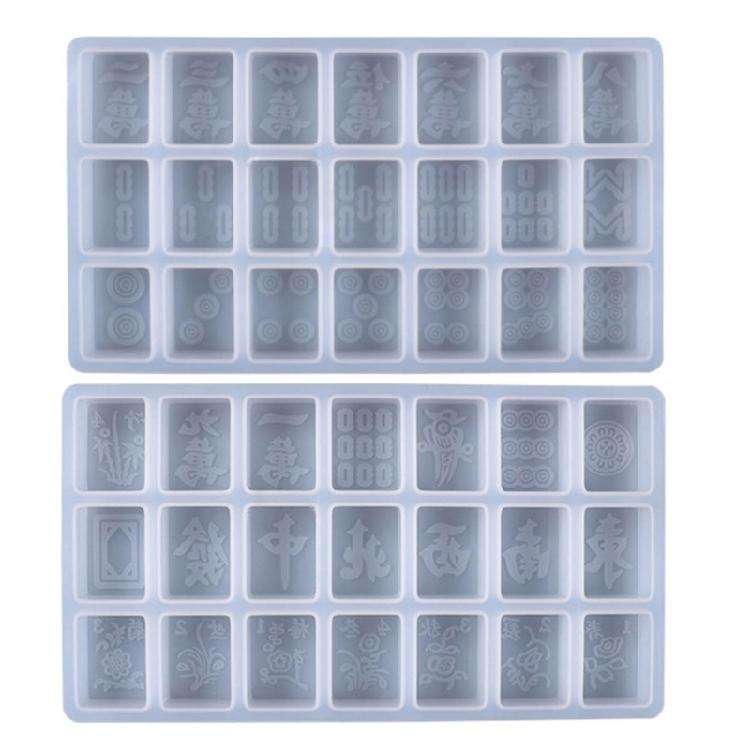 Mahjong Epoxy Resin Casting Mold Resin Silicone Mold for DIY Project Pendant