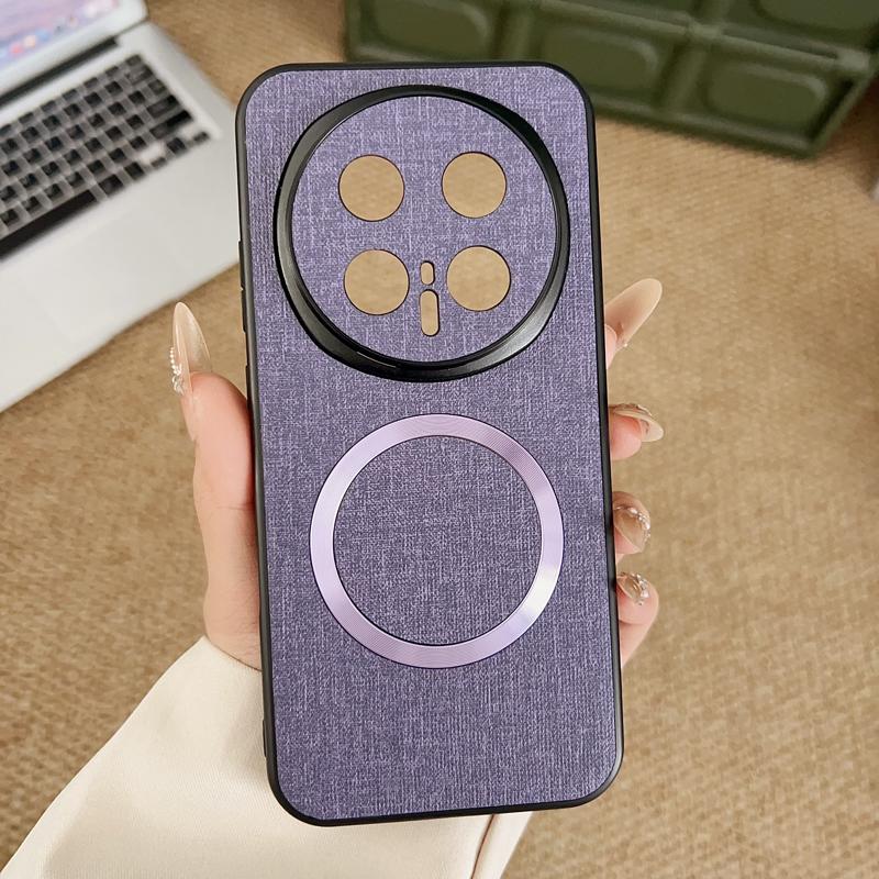 For Honor Magic 8 Pro 8 Case Magnetic TPU +PC Anti-slip Ultra Thin Woven Textile Cloth Pattern Cover For HONOR Magic8