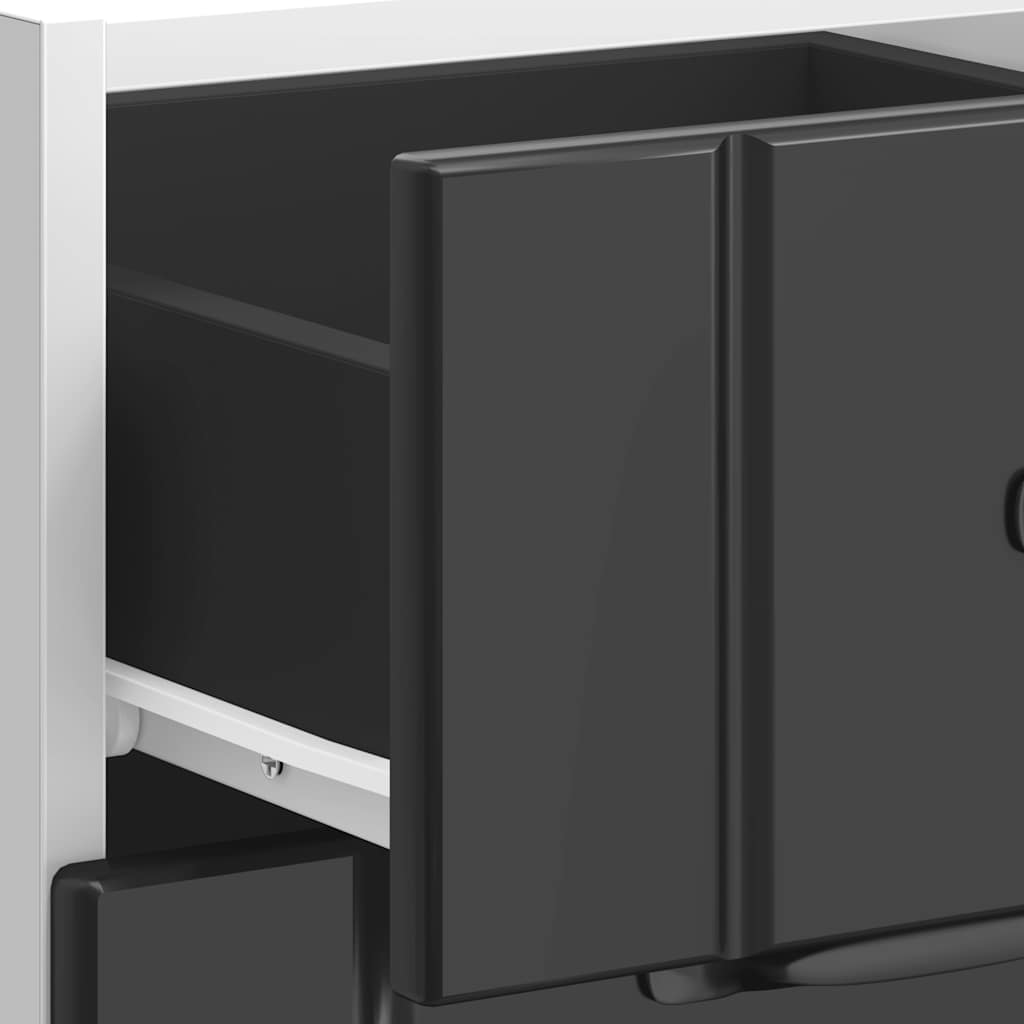 Kitchen Base Cabinet  Lucca  Black Particleboard