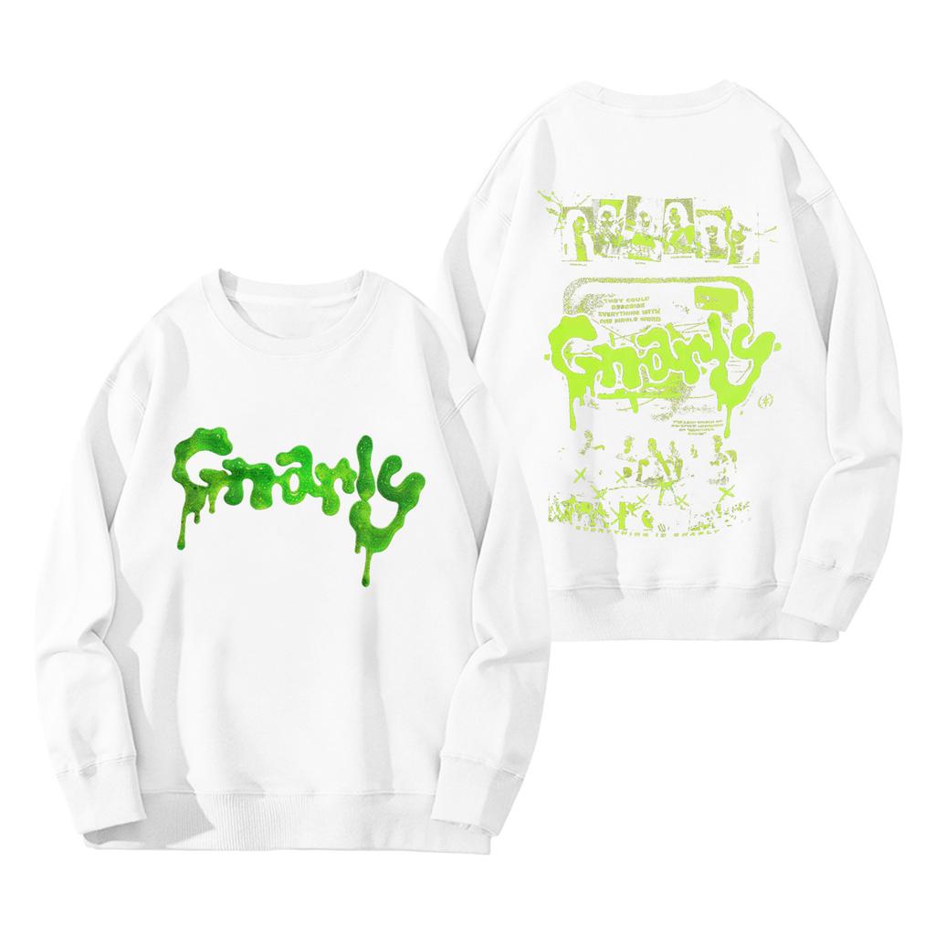 Women's Fashion Long Sleeve Print Round Neck Loose Pullover Sweater Top