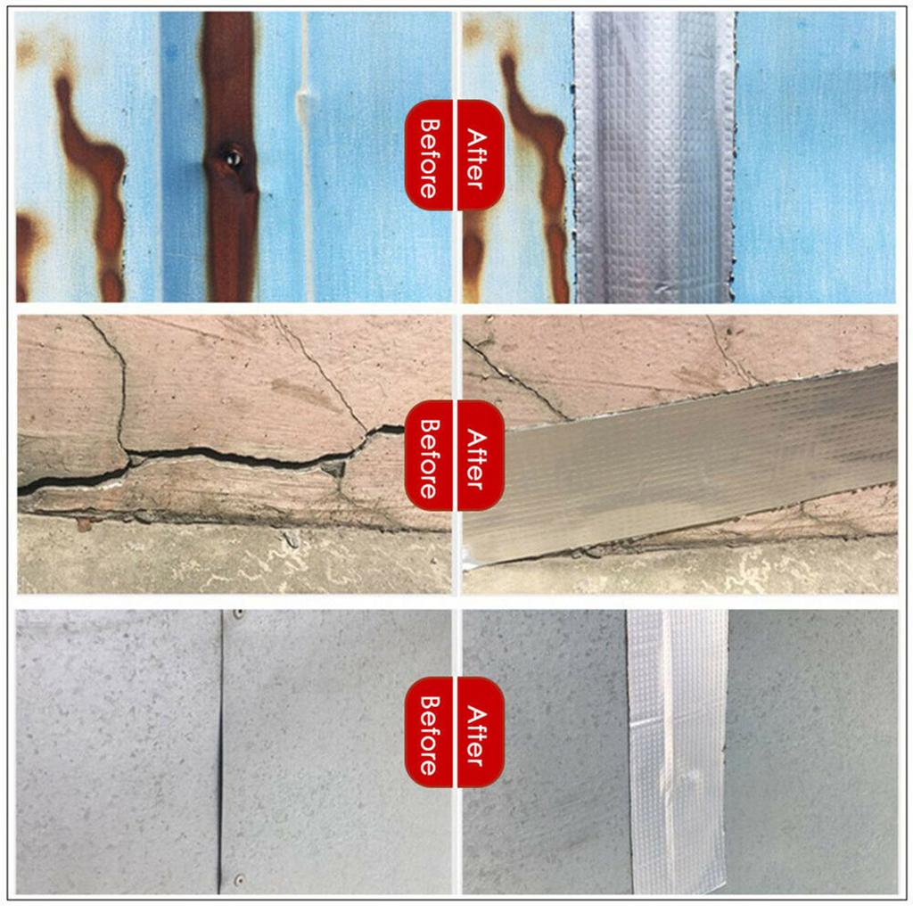 Electrically Super Waterproof Repair Tape Linered Sunlight Room Roof Self-Adhesive for HVAC Metal Repair Conformable Tape