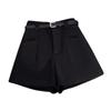 Women's High-Waisted A-Line Woolen Shorts, Autumn/Winter 2025 - Slim Fit, Versatile, Wide-Leg Design with 1 Pocket