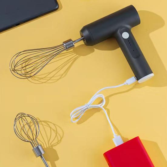 Ręczny Elektryczny Mikser do Jajek Bezprzewodowy Przenośny Dwugłowicowy Mieszadło 3 Prędkości Wielokątna Trzepaczka do Śmietany