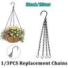 Black/Silver Flower Pot Pendant Replacement Chains Hanging Chain Replacement Plant Hangers 4 Strand