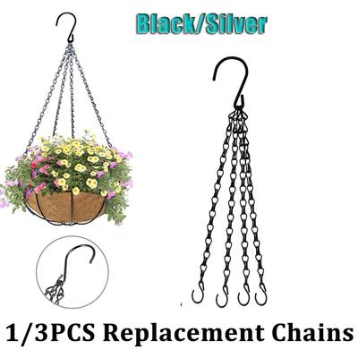 1/3PCS Planters Flower Pot Pendant 14" Hanging Basket Hanging Chain 4 Strand Replacement Chains Replacement Plant Hangers