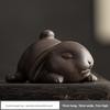 Rabbit Tea Pet Figurine Cute Ceramic Tea Set Accessories Chinese Tea Culture Decor for Living Room Office Desk Ornament