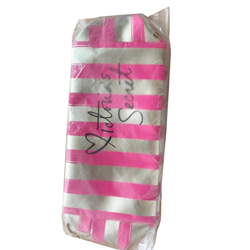 Phnom Penh Stripe Cosmetic Bag Pu Leather Anise Storage Bag Lady Clutch Bag