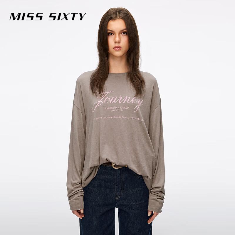 MISS SIXTY Women's Wool Blend Long Sleeve T-Shirt