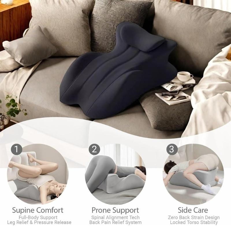 Sitting Lying Waist Relaxation Pillows Memory Foam Couples Butt Cushion Adults Chair Backrest Lumbar Support Cushion