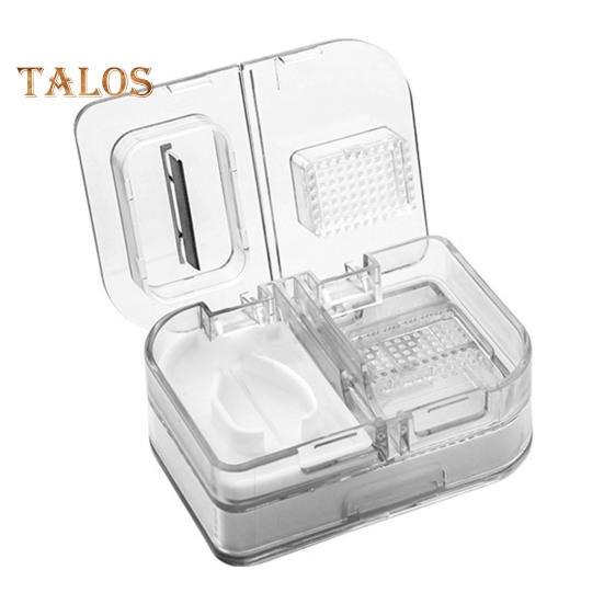 3-in-1-Pillenteiler, Aufbewahrungsbox für Tabletten, feuchtigkeitsbeständig, tragbare Größe, transparent, multifunktionale Pillentragetasche