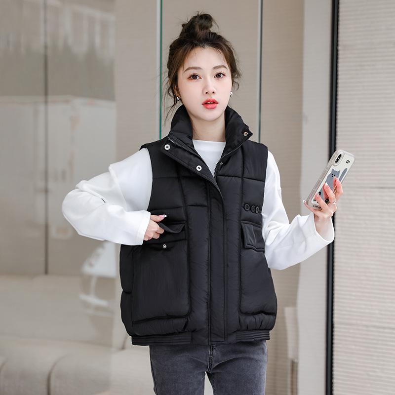 Down cotton vest women's autumn and winter new foreign versatile loose vest vest is popular this year