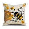 New Bee Day Pillow Case Line Print Festive Home Cushion Case Living Room Sofa Decorative Pillow Case