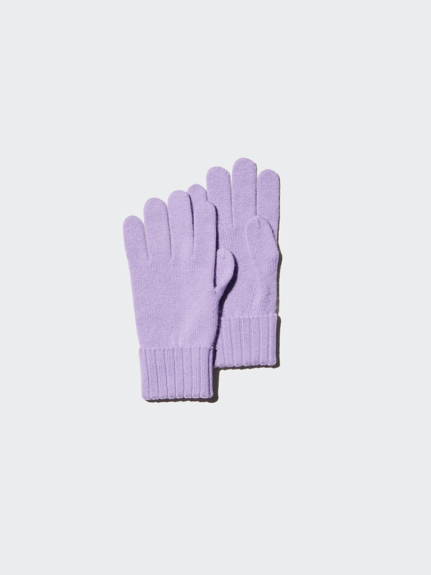 

Кашемировые вязаные перчатки Uniqlo 71 PURPLE/L