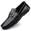 Macacão de sapatos de couro tamanho grande Sapatos Doudou couro genuíno estilo britânico sapatos casuais para dirigir