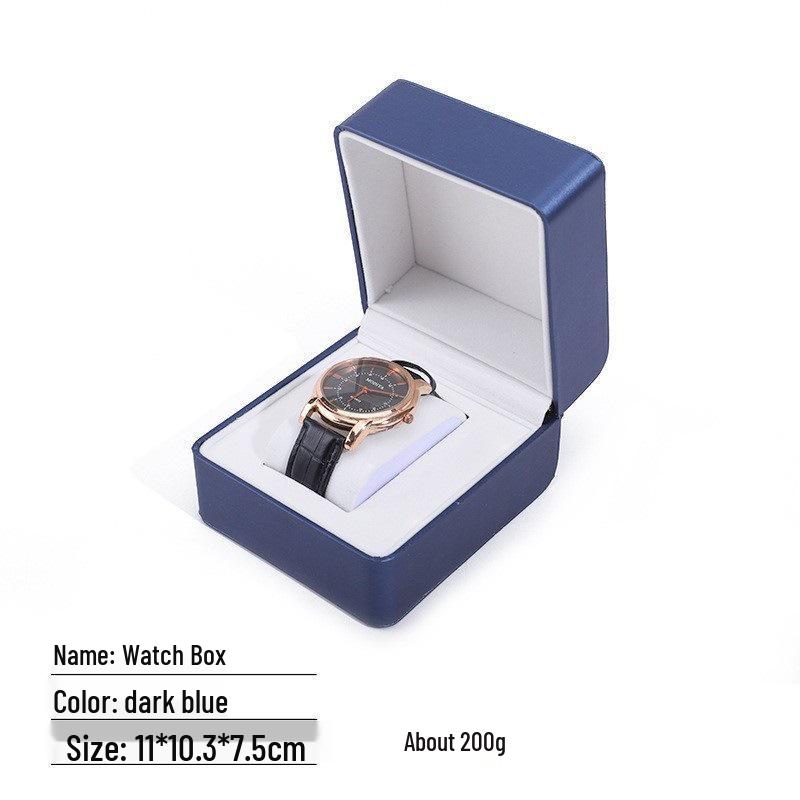 Frosted PU Flip-Top Watch and Jewelry Storage Box