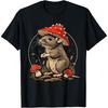 Rat Mouse Cottagecore Aesthetic Mushroom Hat Witchy T-Shirt