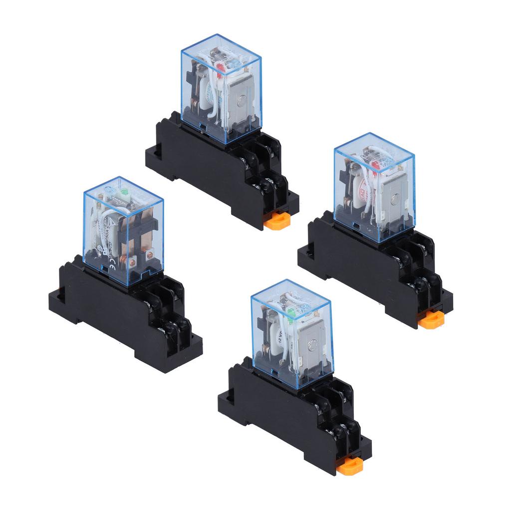 Coil Power Relays Indicator Light Terminal Socket Electromagnetic Relays Automatically Adjustable for Motors Industrial Relays