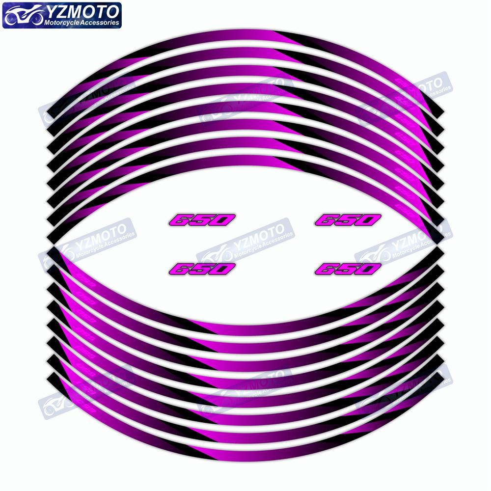 For Kawasaki Ninja650 Ninja 650 Motorcycle 17 Inch Front And Rear Wheel Hub Sticker Decal Waterproof Reflective Rim Stickers