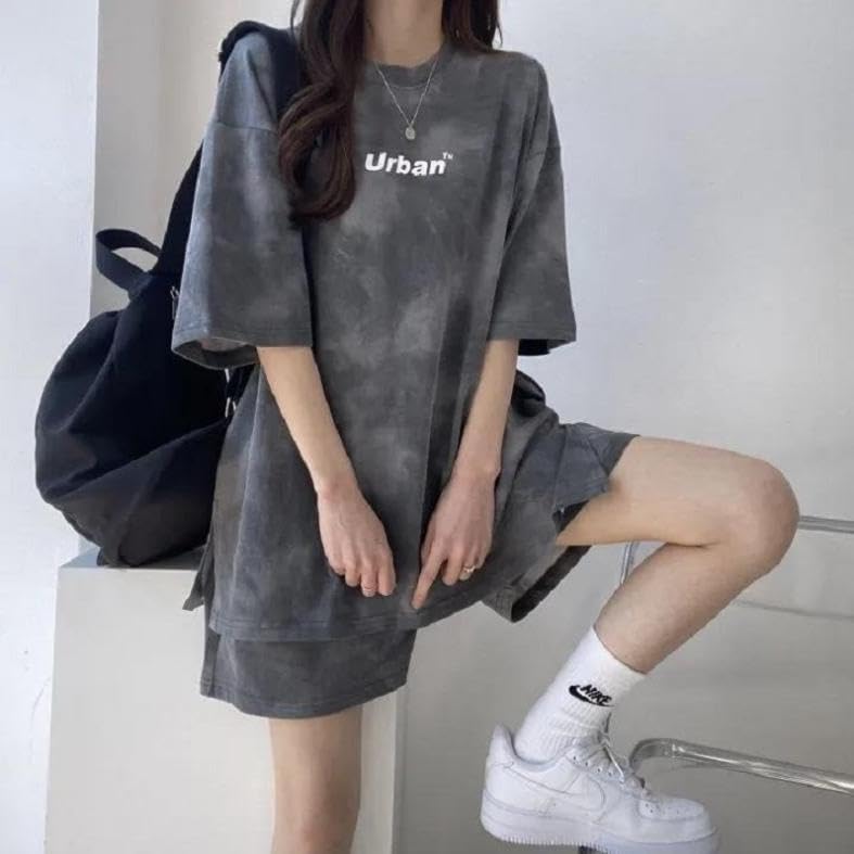 Emptio Relaxed Shorts Loungewear Cute and Perfect for and Features a Printed Top and Longer Comfortable and a Rakuyume Casual Includes and Perfect for