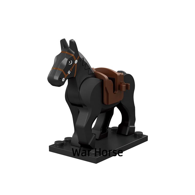 

Коричневый Белый Черный Серый Древний Боевой Конь Модель Блоки MOC Кирпичи Набор Подарки Игрушки Для Детей XP1007-XP1016